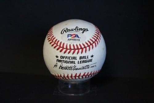 Еди Матюс Подписа Бейзболен Автограф Auto PSA/DNA AM48519 - Бейзболни топки с Автографи