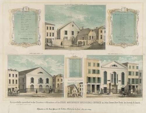 Исторически находки Снимка: Първата методистская епископальная църква, Джон стрийт в Ню Йорк, Ню Йорк, май 1844