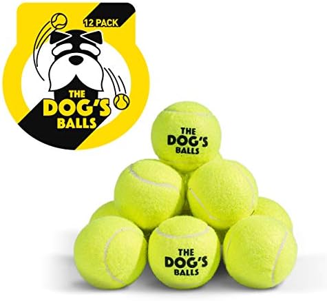 Топки за кучета, Тенис Топки за кучета, 12 Опаковки Жълт Играчки за Кучета, Здрава Топка за кучета и Кученца за тренировки, Игри, упражнения и Събиране на