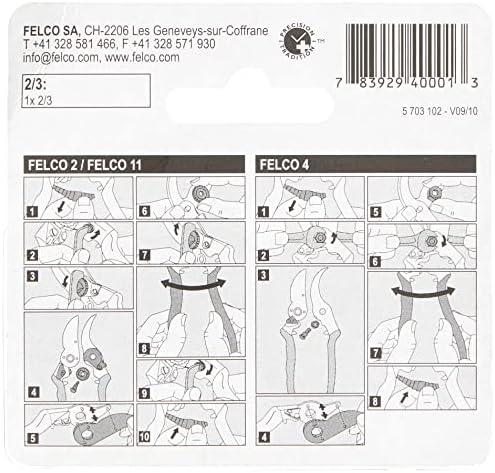 Сменное нож за ръчно секатора Felco (2/3) за модели ръчни секатора Felco: F2, F4 и F11 - Резервна режещ нож за градински секаторов и заобиколни клещи (в една опаковка)