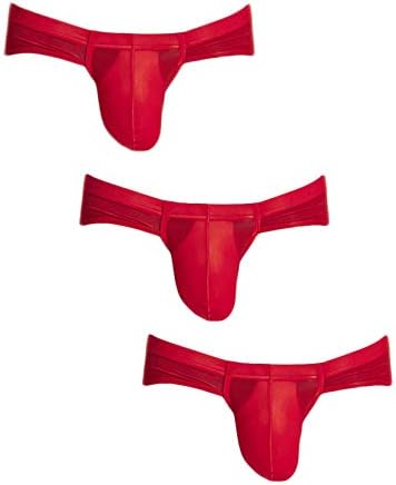 Andongnywell, 3 опаковки на Мъжко бельо от Ледената Коприна, долни Гащи С Ниска Талия, Дишащи Обикновена Секси Прозрачни Гащи