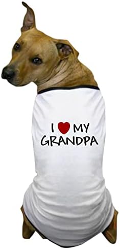 CafePress Тениска Аз обичам своя Дядо, Тениска За Малки Кучета, Дрехи за домашни любимци, Забавен Костюм на