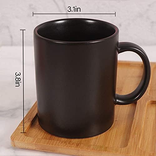 Кафеена Чаша Smilatte от Матово черен порцелан обем 11 грама, Класическа Керамична чаша с Ганлде за приготвяне