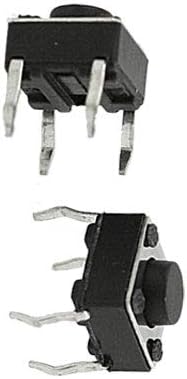 Aexit 100 бр Промишлени Ключове 6x6x4,5 мм Незабавен Осезаемо Бутон ключ 4 Тласък на ключа Пин DIP