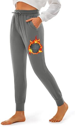 Дамски Спортни панталони с руното облицовка - Женски Минерални Джоггеры за бягане с Джобове За Практикуване