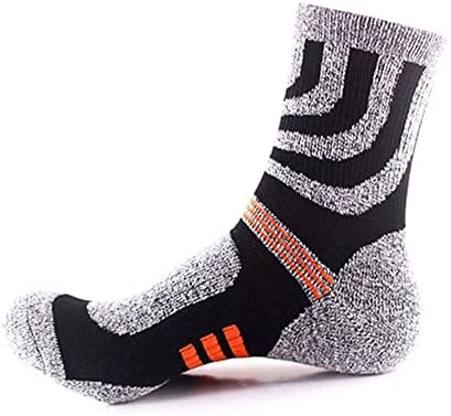 XDCHLK Мъжки Луксозни чорапи, Модни Компресия чорапи от чесаного памук, Спортни Мъжки чорапи в по-голяма лента за момчета (Цвят: E, размер: 1 бр.)