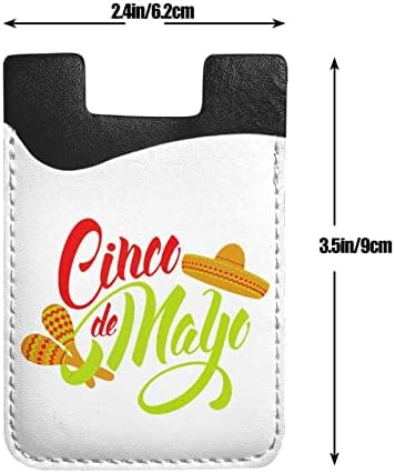 Cinco De Mayo Телефон Отзад Еластичен Ръкав За карта Калъф за вашия телефон, Калъф за кредитни карти е Подходяща