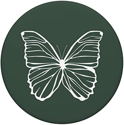 Попсокеты White Хънтър Green Butterfly с възможност за смяна на PopGrip