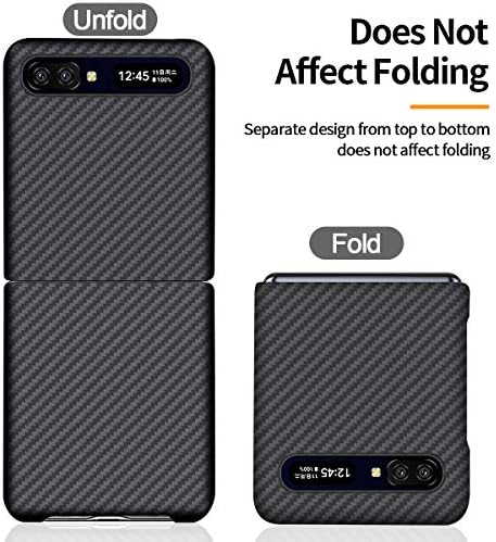 Тънък калъф CENMASO за Samsung Galaxy Z Flip, Изчистен от арамидни влакна с 3D-покритие за Samsung Galaxy