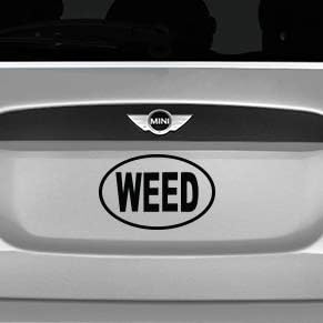 Трева Овалния Черно 420 Приятелска Автомобили Стикер /Стикер на Бронята