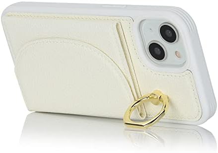 Калъф Lipvina за iPhone 13/14 с отделение за карти Слот за кредитни карти, RFID заключване, Въртящи се на 360