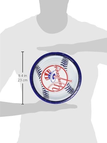 Кръгли чинии Ню Йорк Янкис - 9 инча, опаковка от 18 броя