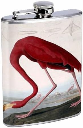 Колба от неръждаема стомана John J. Audubon American Flamingo 8 грама D-330