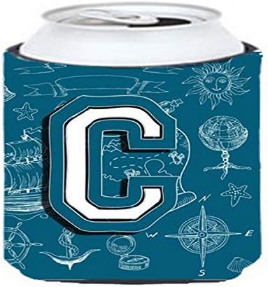 Carolin's Treasures CJ2014-CCC Буквата C, Морски Драскат, Начален Азбука, Държач за буркани или бутилки, Държач