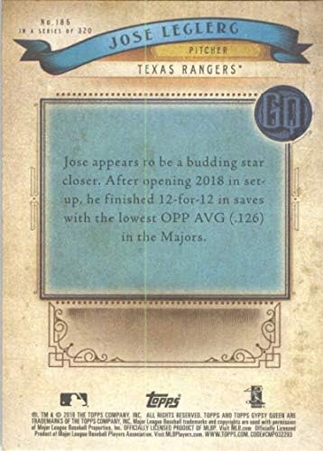 2019 Topps Gypsy Queen 185 Търговска картичка бейзбол Хосе Леклерка Тексас Рейнджърс МЕЙДЖЪР лийг бейзбол