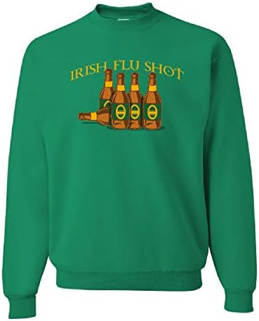 Тениска Hunt Ирландската Ваксинация Срещу Грип е най-Забавната Новост Hoody с яка-Часова Деня на Св. Патрик