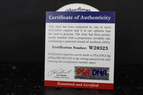 Уорън Спан Подписа Бейзболен Автограф Auto PSA/DNA W29323 - Бейзболни топки с Автографи