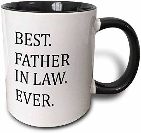 3dRose Best Father Някога-Забавни Хумористични подаръци за чаши Роднини на съпруга си, 1 бр. (опаковка от 1 броя), черен