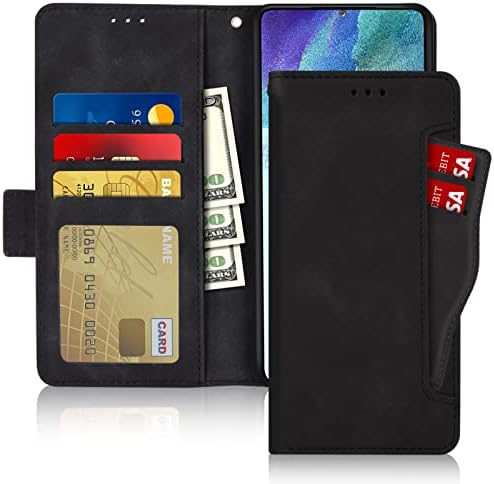 Fyi, една чанта-портфейл за Samsung Galaxy S21 FE 5G 6,4 инча, калъф-портфейл премиум-клас изкуствена кожа с панти капак-стойка с [отделения за карти] и [джоб за бележки] за Galaxy S21 FE 6