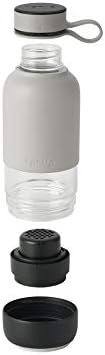 Множество стъклена бутилка за вода с филтър Lekue Bottle To Go, 18 мл, бяла