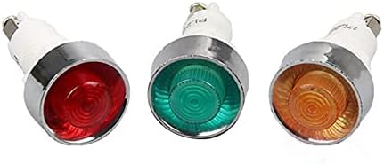 SVAPO 1 бр. ключ бутони на индикатора на сигнала PL червен, Зелен, жълт 12 В 24 В/110 AC220V Дупка 13,5 мм (Цвят: зелен, размер: 110)