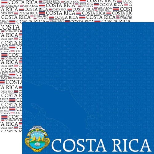 Двустранен Хартия за Албуми Reminisce Passports с размери 12 на 12 Инча, Коста-Рика