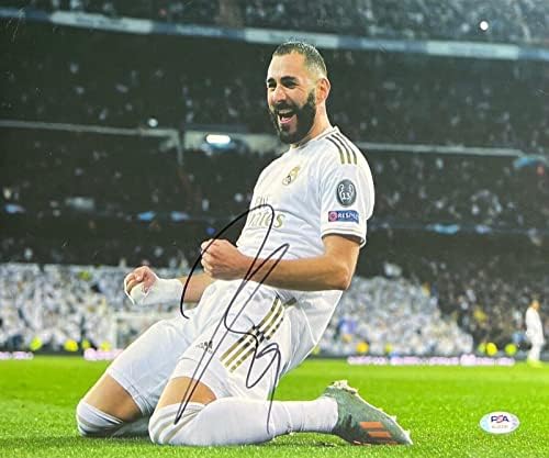 Карим Бензема - Реал Мадрид UCL е Подписал Снимка 11x14 PSA AL45296 - Футболни снимки с автографи