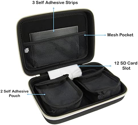 eBigValue Професионален Пътен Органайзер Чанта за Носене със Сменяеми Торби за 8-инчов таблет За рисуване Wacom