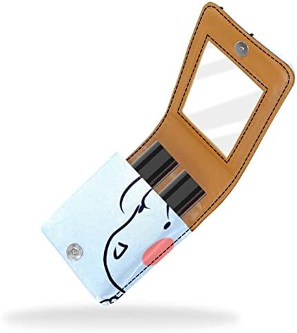 Косметичку ORYUEKAN, брилянтин, Брилянтин чанта с огледало преносим калъф за съхранение на червило с гланц за устни за съхранение на организатор, момиче абстрактен мод