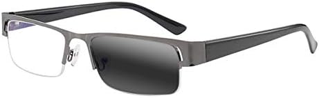 SightPerk Мъжки Бифокални Метални Полукадровые Очила Nerk Онази Фотохромичните Очила За Четене UV400 Anti-UV Reader