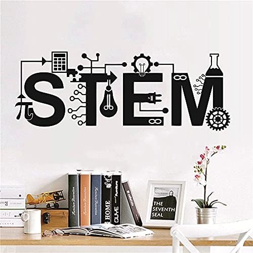 Стикер за домашен интериор STEM Technology Стенни Художествена Стикер за Класната Стая, Лаборатории, Научни Математическо Образование, Стенни Стикер за Учебната Спални, ?