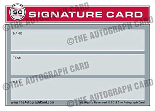 Празна картичка с автограф SS02 Универсална Карта за подпис Sweet Spot - Всеки Автограф - Треньор на Скаута