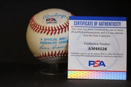 Майк Гринвелл Подписа Бейзболен Автограф Auto PSA/DNA AM48526 - Бейзболни топки с Автографи