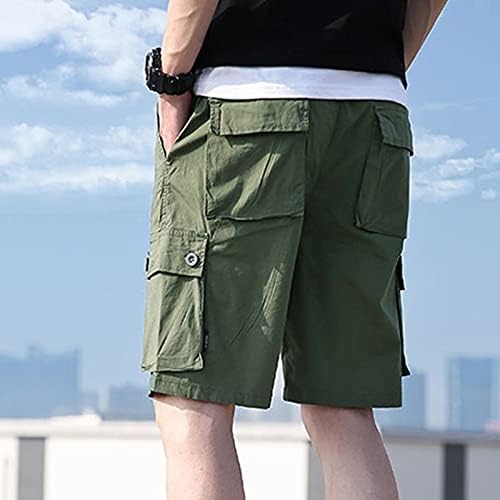 RTRDE Мъжки къси Панталони Ежедневните Модерни Цветни Панталони С Еластични Джобове Памучни Шорти Тела Мъжки