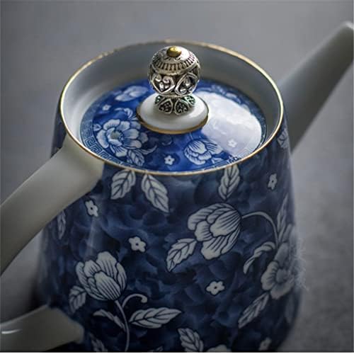 CCBUY син и бял порцелан керамичен чайник чайника ретро керамични чаен комплект ръчно изработени чайник за чай
