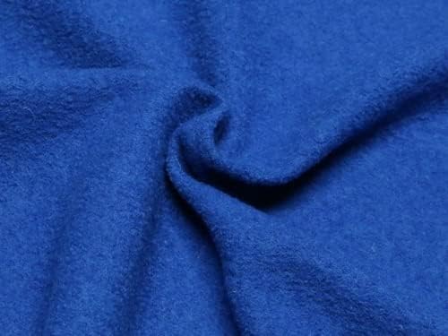 Minerva Crafts Варена вълна Плат за тежки палта и рокли в синьо - на метър