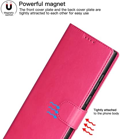 Чанта-портфейл DDJ за Galaxy S22 Ultra, калъф за телефон с отделение за карти от TPU и изкуствена кожа с Магнитна