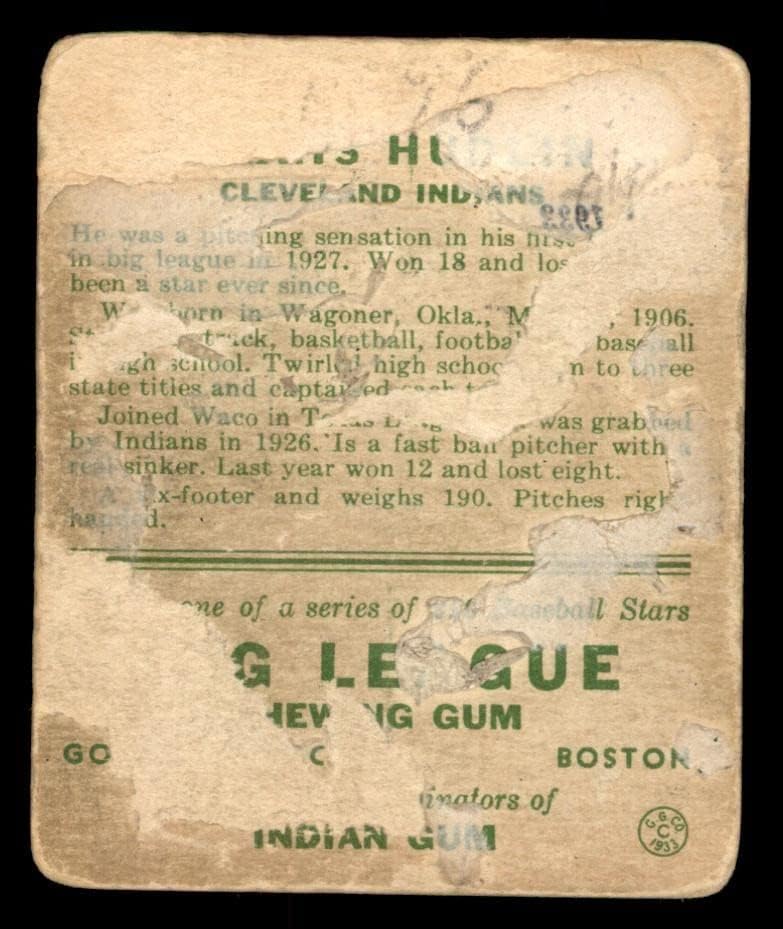 1933 Гуди # 96 Уилис Хадлин Индианците Кливланд (Бейзболна картичка) АВТЕНТИЧНИ индианци