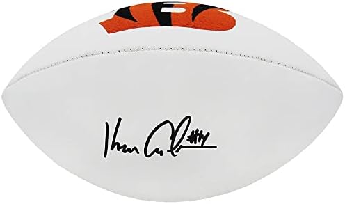 Кен Андерсън Подписа Логото на Wilson Cincinnati Bengals Бял Панел С Футболна Топка В Реален Размер - Футболни топки С Автографи