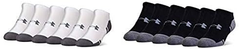 Чорапи Under Armour Adult Resistor 3.0, Без да се показва, 6 двойки, Черен / графит, X-Large & Чорапи Under