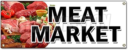 Банер meat market, Касапин Гурме Министерството на Селското стопанство на САЩ Първокласна Свинско Пилешко и