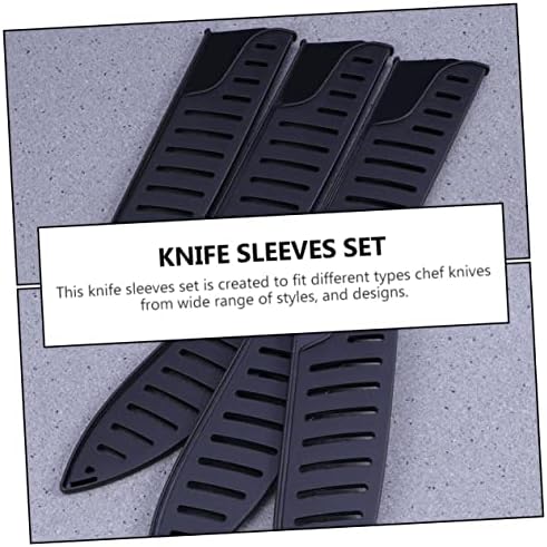 Holibanna 10шт 8 Калъф За Ножове Кухненски Нож Ръкав Защитно Защита на Черен Защитна Маска Пластмаса