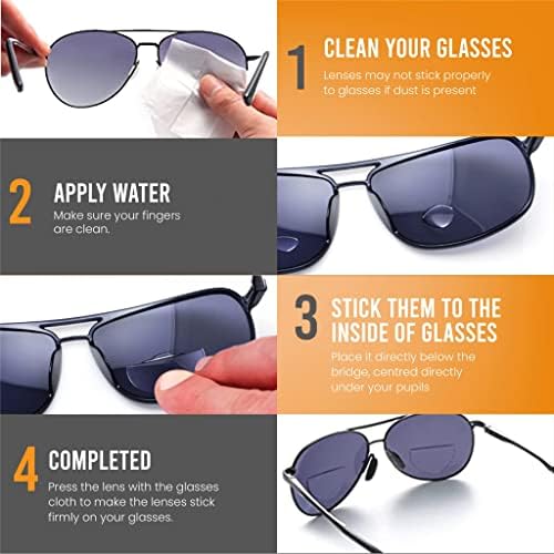 Bifocal Buddy Придържайте се Към Бифокальных лещи - Увеличителни Очила за четене, Бифокални очила слънчеви очила,