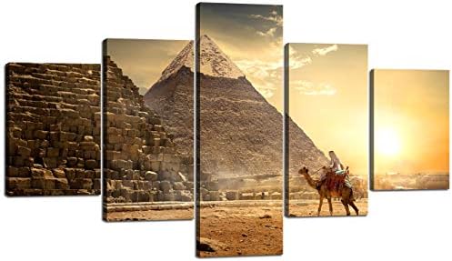 Пирамида Стенен Декор Хол Големия Египетски Платно на Стенно Изкуство, Древни Египетски Пирамида на Слънцето