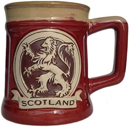 Керамична чаша Glen Appin Шотландската Керамична чаша за кафе или бира 16,9 унция (500 мл) (Черен кръст)