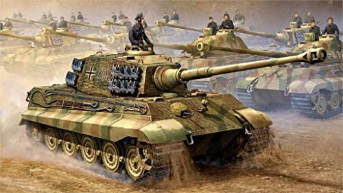 makeuseof Art Втората световна война ww2 Кралски тигър Тигър II Панцер VI Ausf. Плакат на Платно Със Схема на