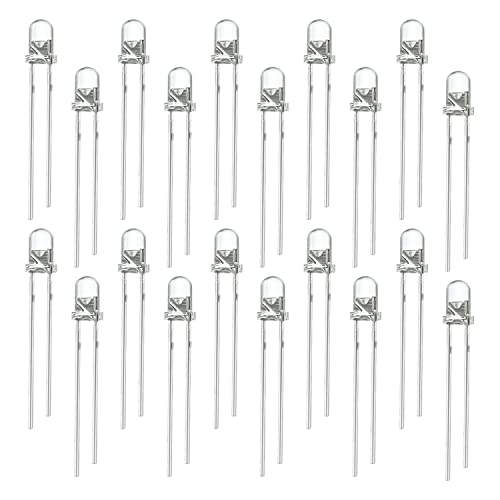 3 mm Бял led диоден лампа Прозрачен Кръг 3-3,4 До 20 ma Супер Ярка Крушка Електронни Компоненти диоди, излъчващи