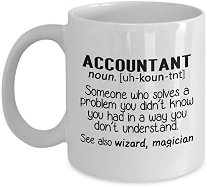 Кафеена чаша със забавни подаръци за счетоводител - Определяне на Кафе и чай За Счетоводител, Счетоводна чаша,