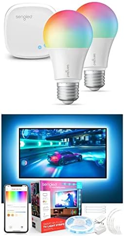 Sengled Zigbee Smart Light Bulbs Starter Kit Многоцветен Комплект от 2 теми Smart ТВ с Led Подсветка за телевизори
