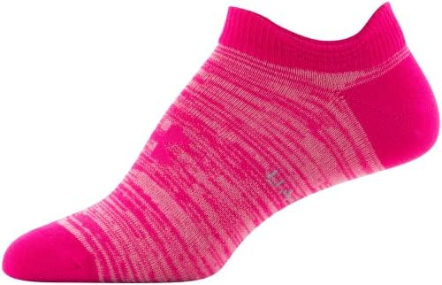 Дамски чорапи Under Armour Essential 2.0 Lightweight No Show, 6 двойки, Електро-розово / Нептун/Електро-Розово,